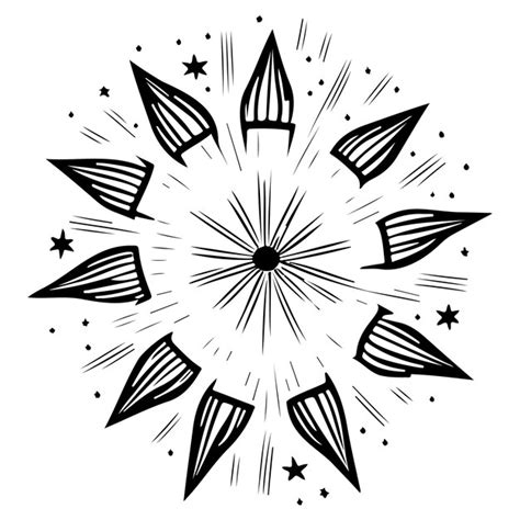 Premium Vector Fireworks Star Explode New Year Black Illustration