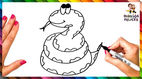 C Mo Dibujar Una Serpiente Paso A Paso Serpiente Dibujo Youtube