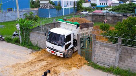 Starting A New Project Land Filling By Bulldozer KOMAT SU D31P Moving