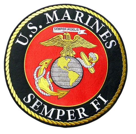 USMC MARINE CORPS MARINES SEMPER FI LARGE EMBROIDERED PATCH 10 INCHES