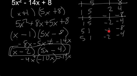 Factoring Quadratics With Leading Coefficient Not 1 Youtube