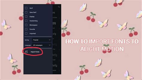 How To Import Fonts On Alight Motion Youtube