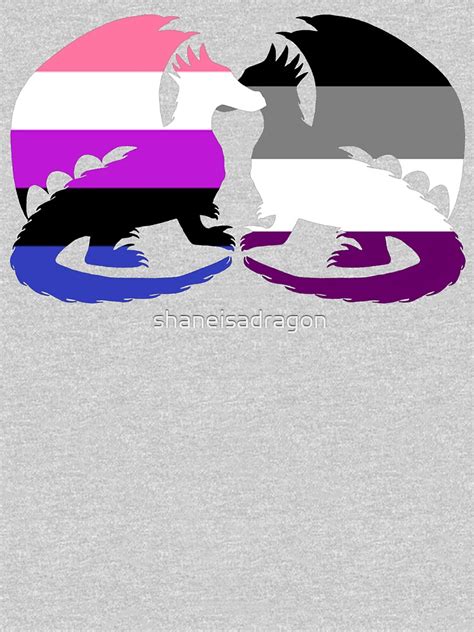 Genderfluid Ace Pride Dragons T Shirt By Shaneisadragon Redbubble