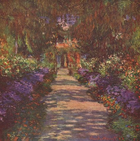 A Pathway In Monets Garden Giverny Painting By Claude Monet Fine Art