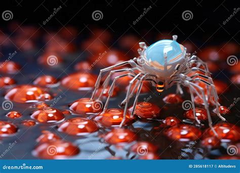 Nano Scale Components Of A Biohybrid Robot Stock Illustration