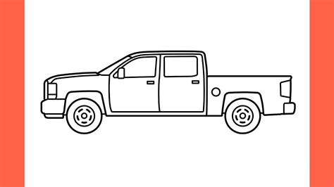 How To Draw A Pickup Step By Step Drawing Chevrolet Silverado Pickup