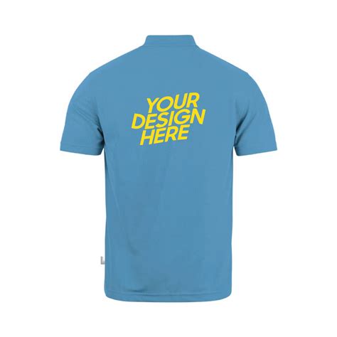 Sky Blue Basic Performance Dryfit Collar T Shirt Print My Tee