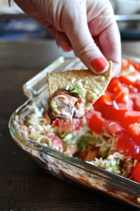 7 Layer Taco Dip A 5 Minute No Cook Recipe To Serve At Your Next