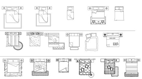 Beds Plan Detail Dwg File Cadbull