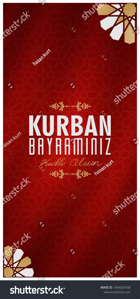 Kurban Kutlu Olsun Meaning English Translation Stock Vector Royalty