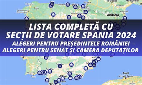 VEZI AICI LISTA COMPLETĂ CU SECȚII DE VOTARE SPANIA 2024 Radio