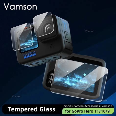 Vamson For GoPro Accessories Tempered Glass HD Screen Protector For