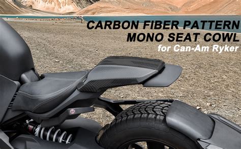 Carbon Fiber Pattern Mono Seat Cowl For Can Am Ryker All Models Sautvs