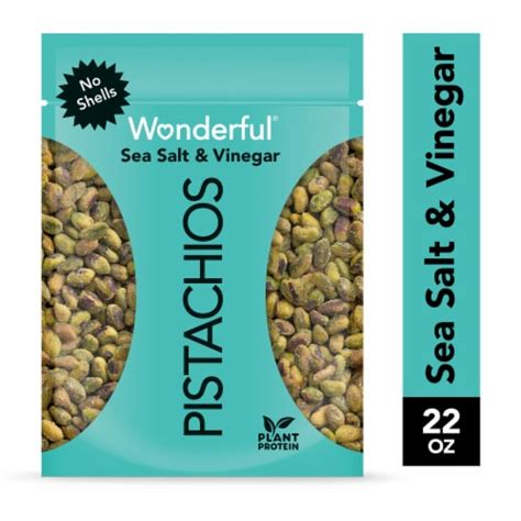 Wonderful Pistachios No Shells Sea Salt Vinegar Pistachios 22 Oz