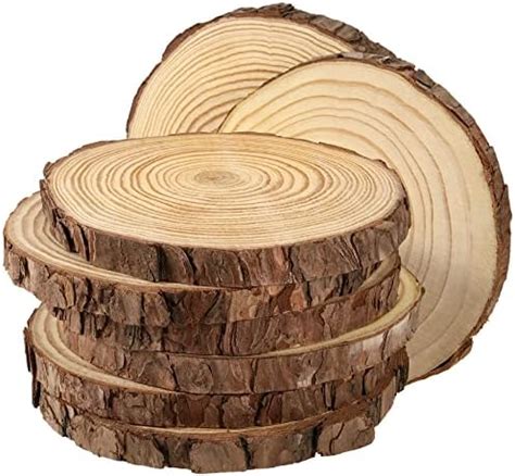 Amazon Unfinished Natural Wood Slices 6 Pcs 7 8 Inch Craft Wood