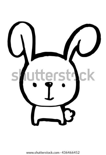 Vector Rabbit White Background Illustration Rabbit Stock Vector