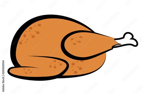Cooked Thanksgiving Turkey Clipart Stock Photo | Adobe Stock