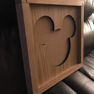 Disney Inspired Pin Display Shadowbox Mickey Corkboard Cork Display