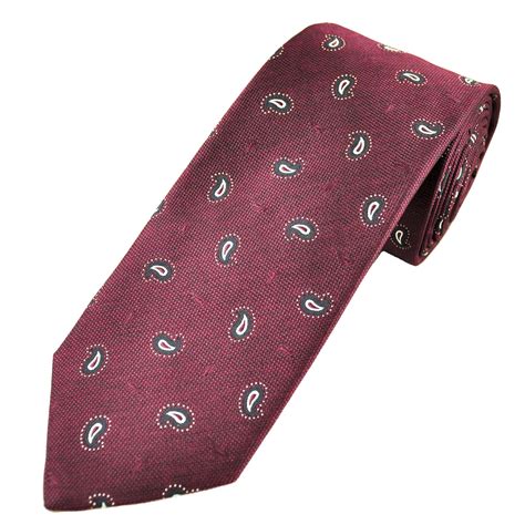 Profuomo Originale Burgundy Paisley Silk Men S Designer Tie From Ties