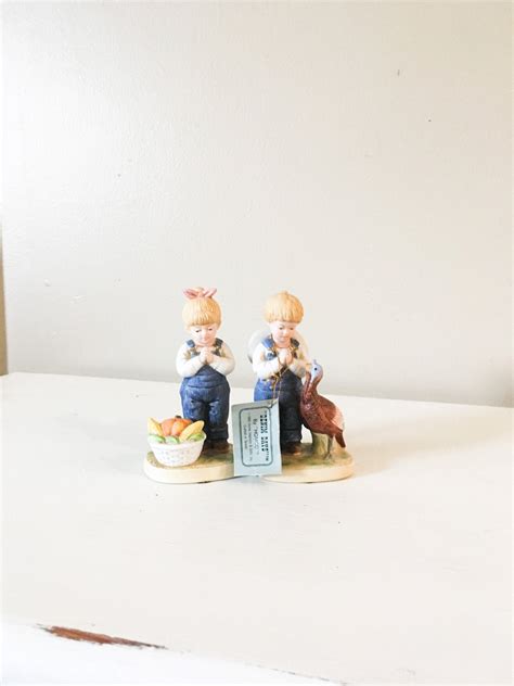 Vintage Denim Days Figurine Time For Thanks Decor Gift Holiday