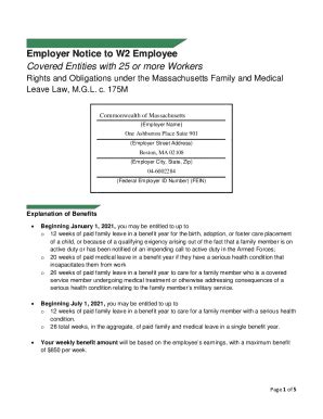 Fillable Online Employer Notice To W Employee Employers Resource Fax