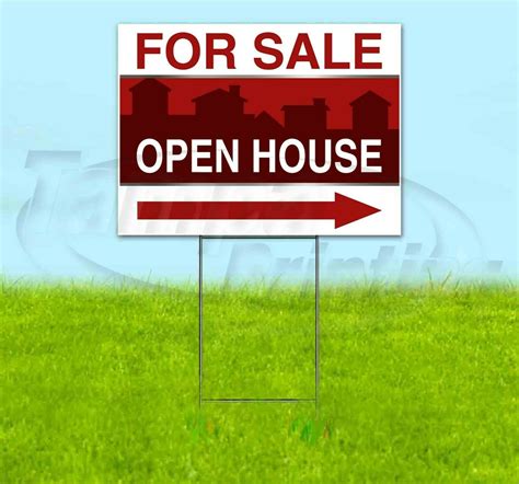 For Sale Open House Arrow X Yard Sign With Stake Bandit Real Estate