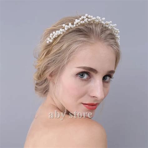 Dower Me Generous Gold Silver Pearl Bridal Tiara Wedding Hair Crown