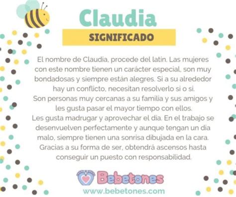 qué significa el nombre claudia CONADEIP