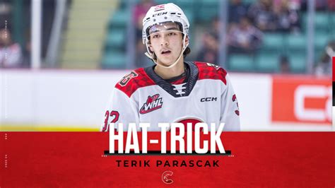 Whl Hat Tricks Terik Parascak Western Hockey League