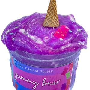 Gummy Bear Jelly Slime, Pink & Purple Slime DIY Clay Slime Charms ...