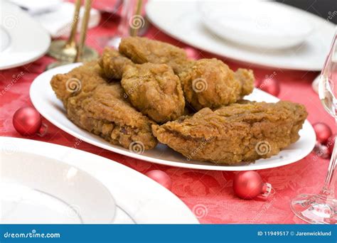 Plate Of Delicious Fried Chicken Stock Image Image Of Dining Protein