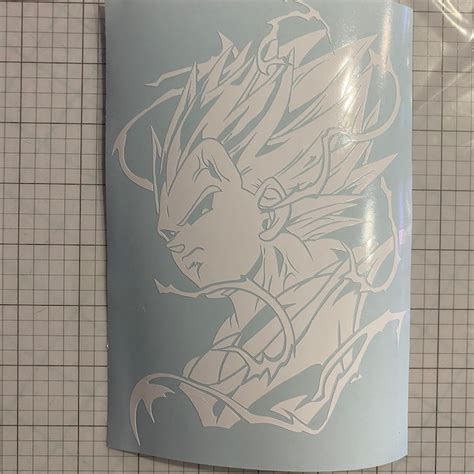 Vinyl Decal Super Saiyan Vegeta X In Etsy