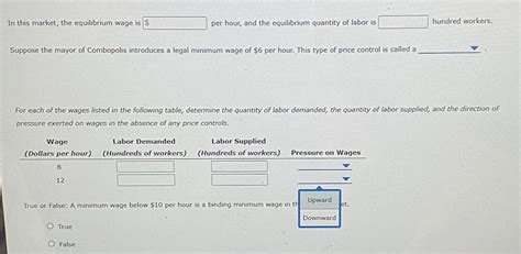 Solved In This Market The Equilibrium Wage Is Per Hour And Chegg