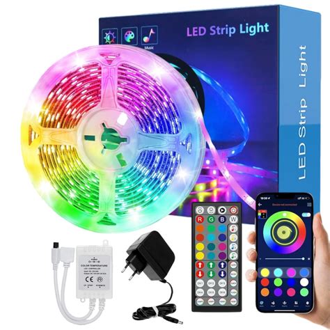 Ta Ma Led M Rgb Aplikacja Mobilna Bluetooth Pilot Muzyka Zestaw