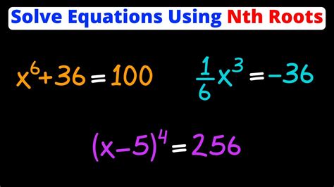 Solve Equations Using Nth Roots Radicals And Exponents Eat Pi Youtube