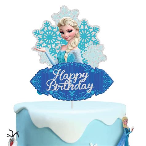 Amazon Frozen Happy Birthday Cake Topper Elsa Princess Baby