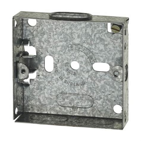 1 Gang Flush Metal Back Box 16mm Depth Galvanised Electricaldirect