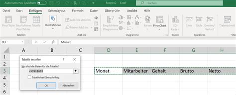 Listen Und Tabellen In Excel Automatisch Erweitern