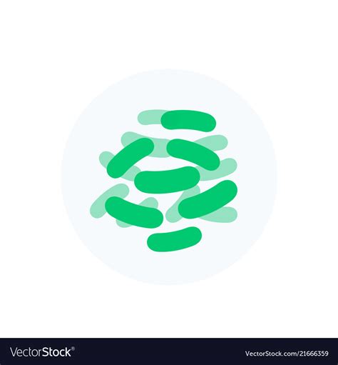 Probiotics Bacteria Icon On White Royalty Free Vector Image