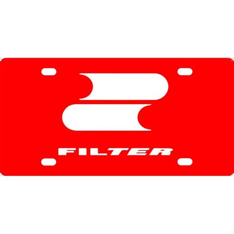 Filter Band Logo License Plate - Aluminum Novelty License Plate