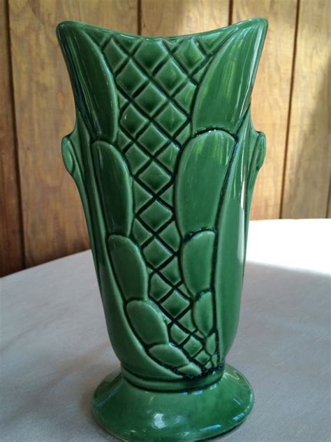 1950 S Shawnee Pottery Green Corn Vase B196 By VintageRoseandLace