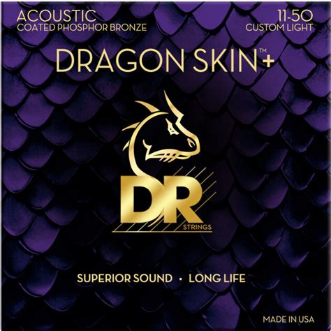 Dr Dragon Skin Plus Coated Phosphor Bronze Acoustic Strings