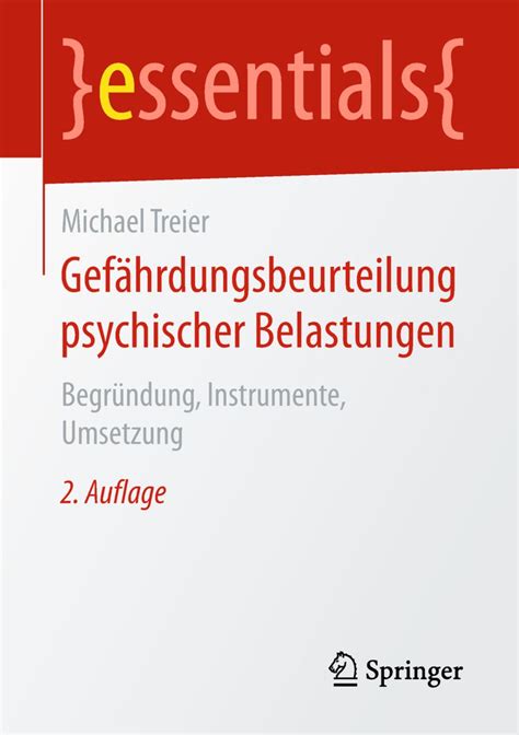 Gefährdungsbeurteilung psychischer Belastungen von Michael Treier