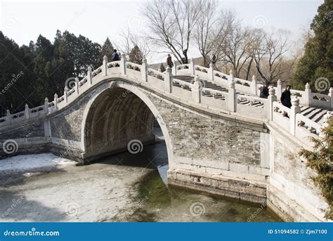 Asian China Beijing The Summer Palace Ban Bi Bridge Editorial