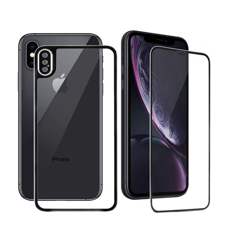 Pack Apple Iphone Xs Max Front And Back Glass Screen Protectors Hd