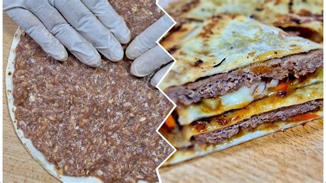 Tortilja Burgernevjerojatno Ukusna Kombinacija Mljevenog Mesa I