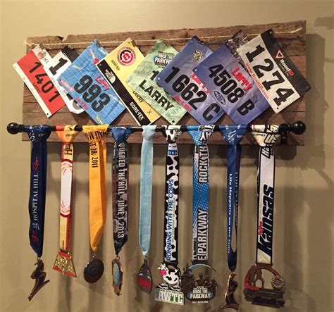 Running Medal Display Made From Reclaimed Pallet Wood Running Medals