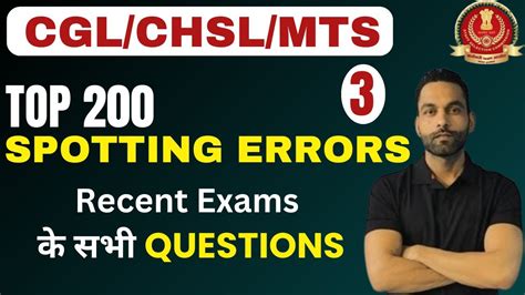 Spotting Errors For SSC CGL CPO CHSL MTS SELECTION POST By Jai