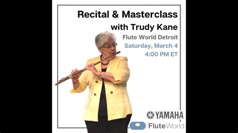 Trudy Kane Masterclass At Flute World Detroit Youtube