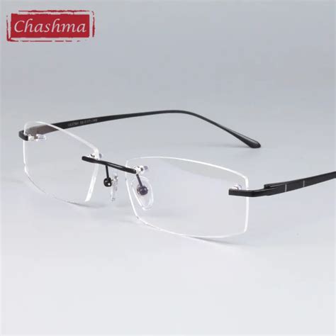 Aliexpress Buy Chashma Men And Women Pure Titanium Light Rimless